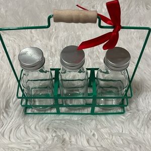 Glass Jars & Holder